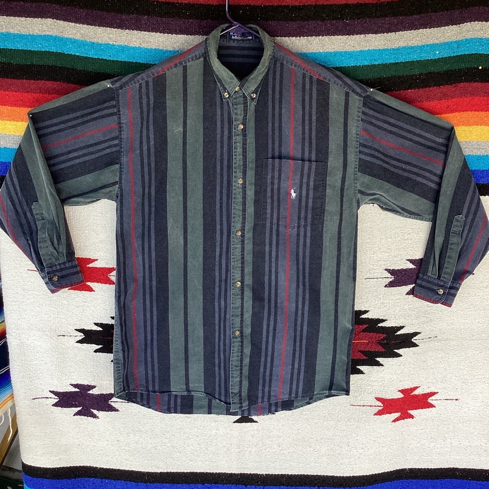 Vintage Polo by Ralph Lauren Striped Button Down Shirt Y2K